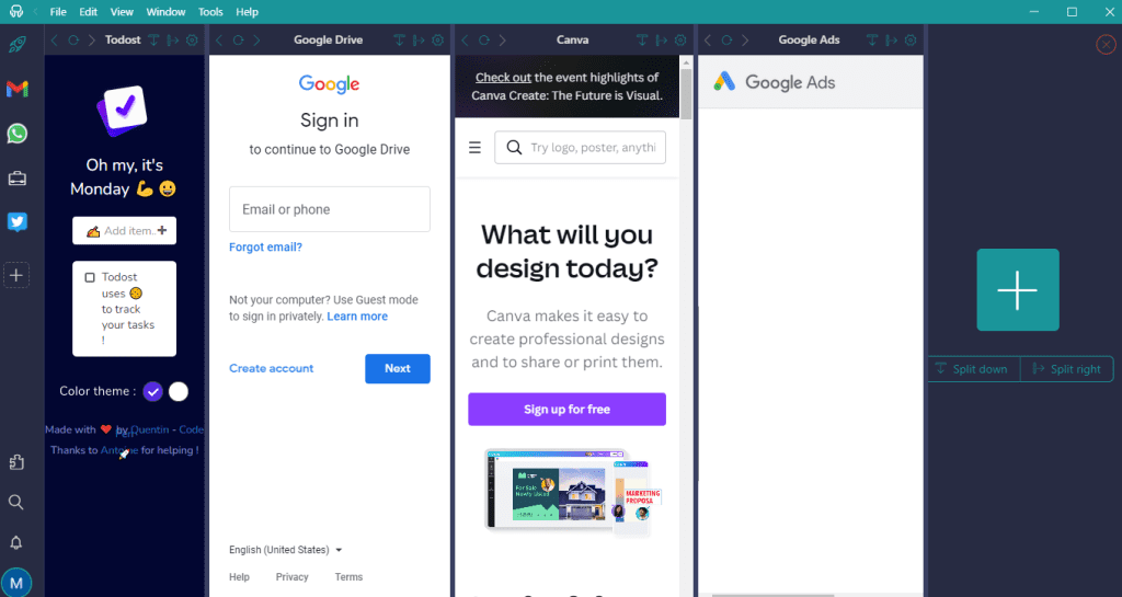CP mosaic view Unified Workspace