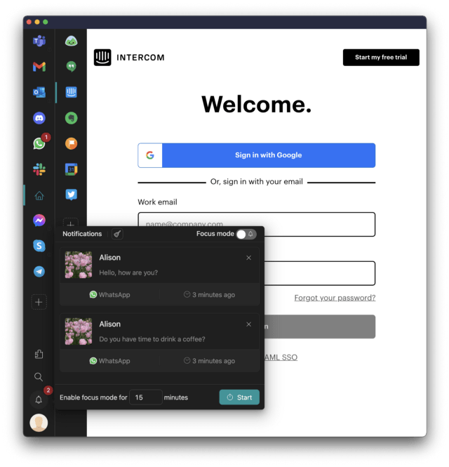 How notifications shown in the Notification Center