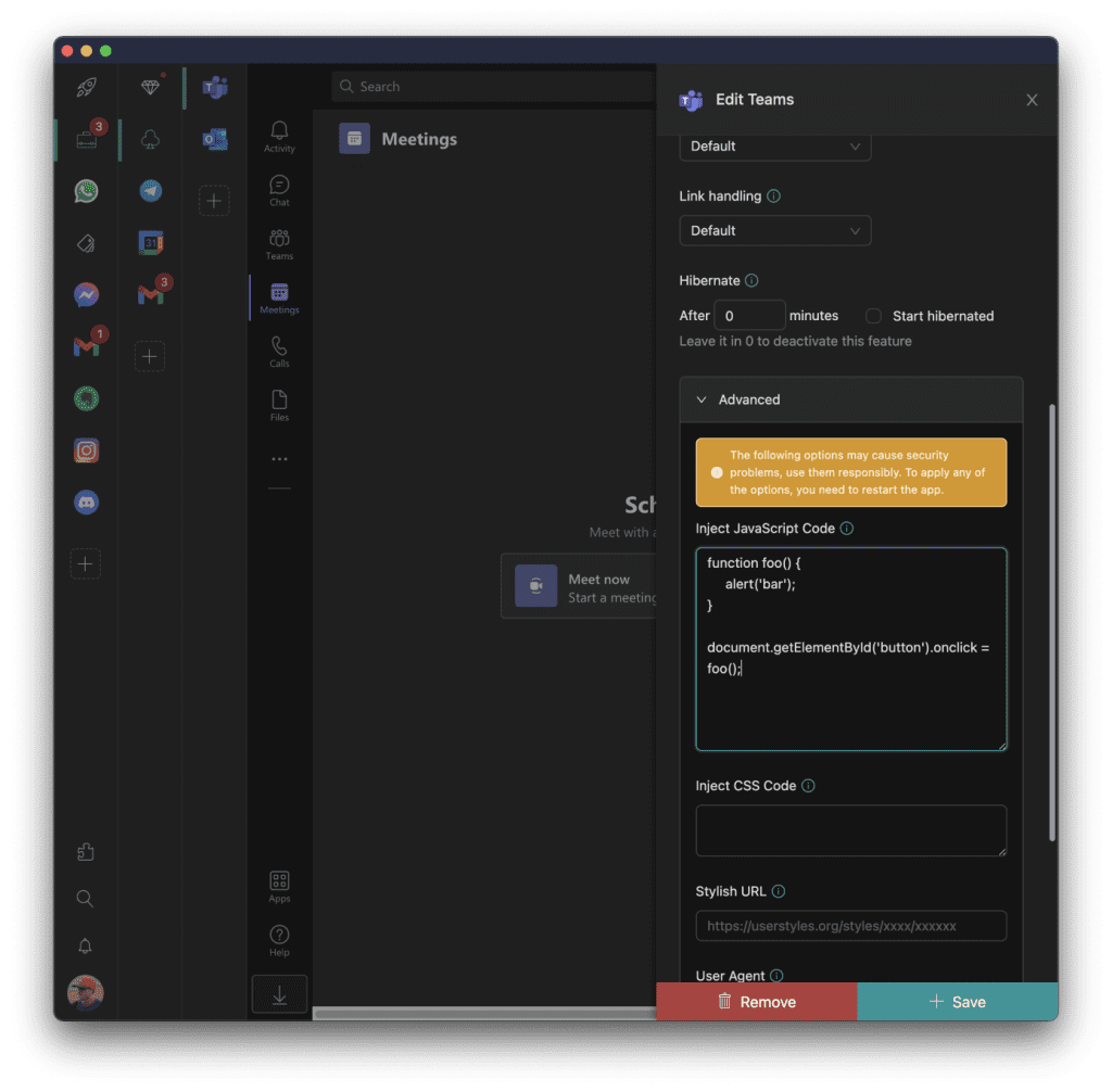customize Unified Workspace