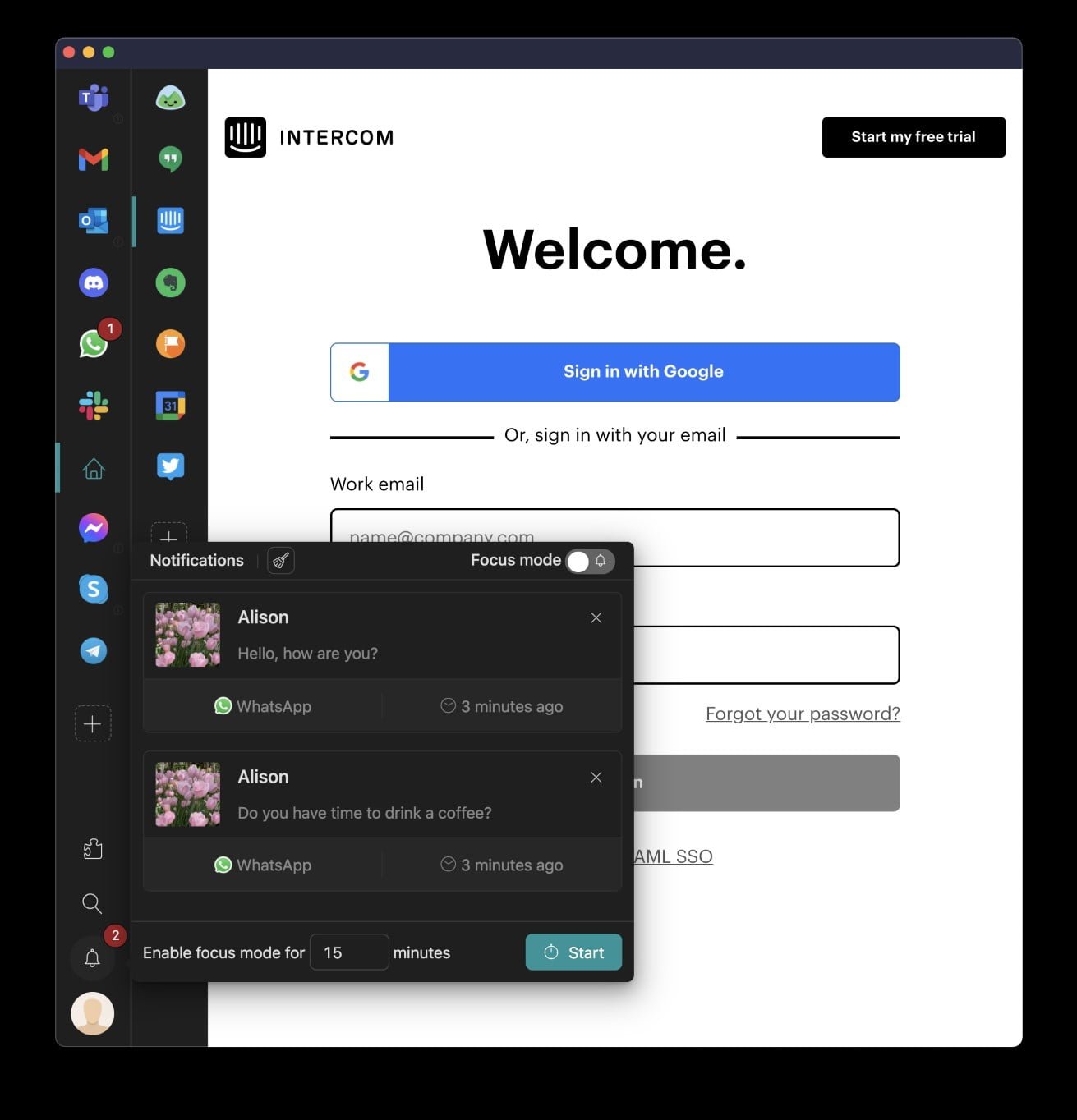 Which Unified Workspace features help you improve productivity?