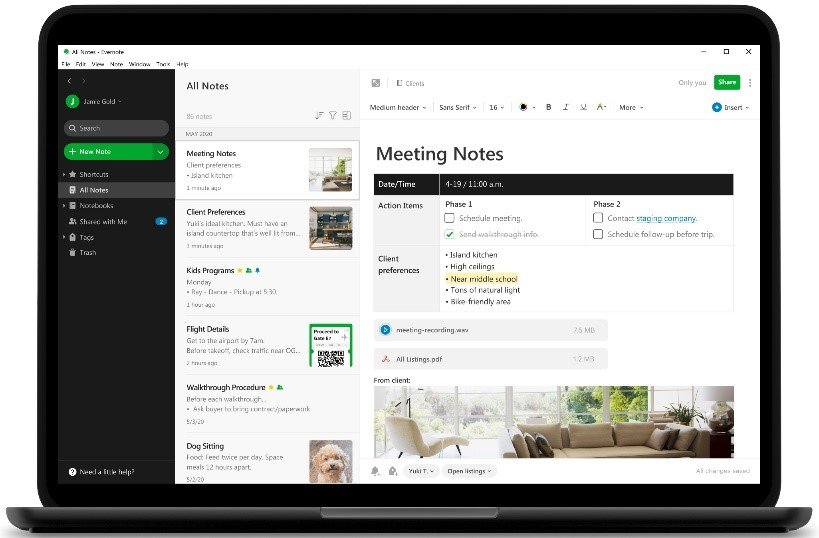 best sales apps for reps - Evernote