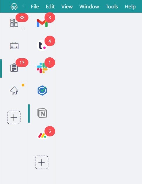 Unified Workspace highlights unread messages