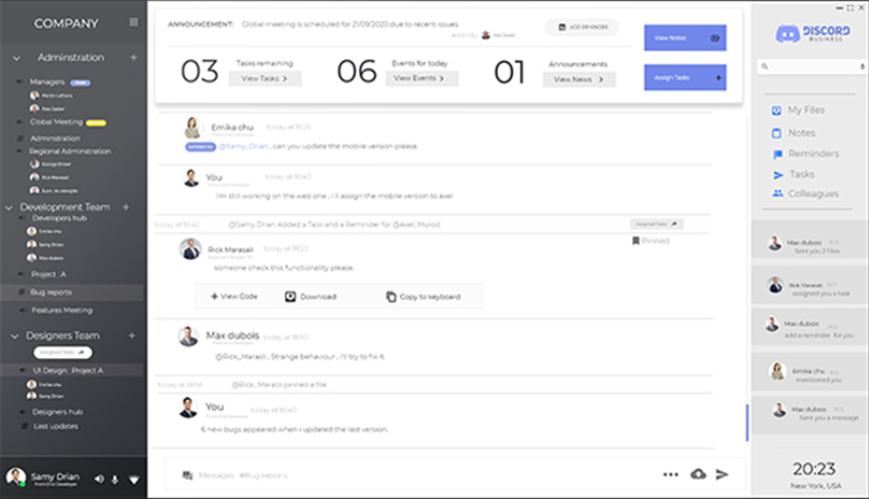 discord interface
