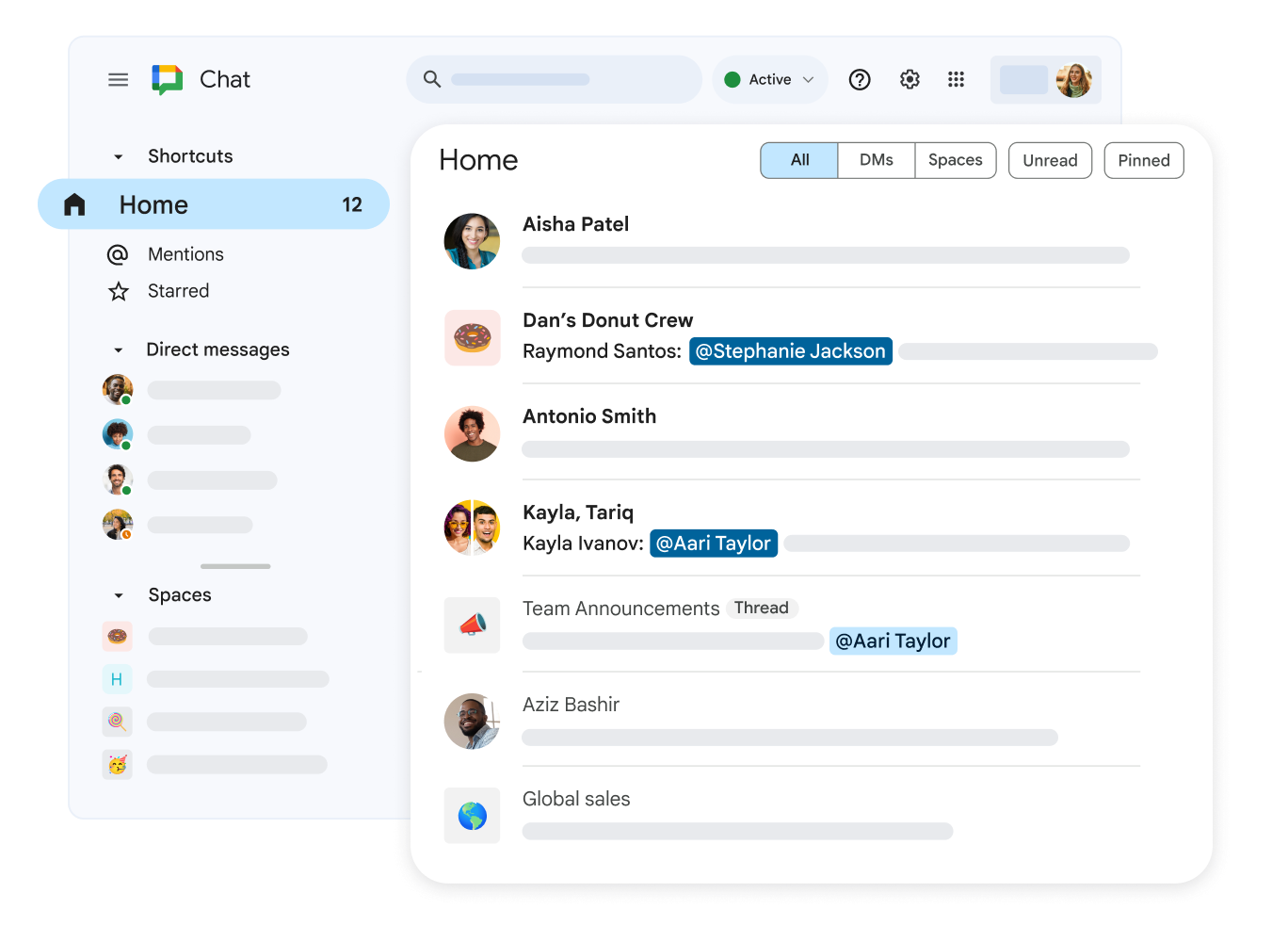 interface google chat