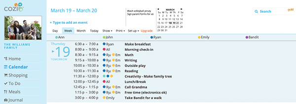 cozy calendar