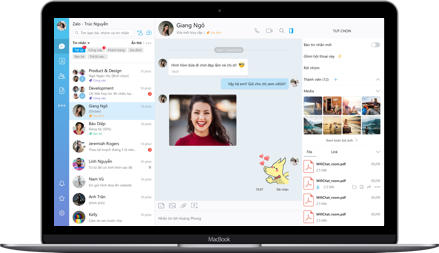 Zalo interface - June’s most-used apps on Unified Workspace