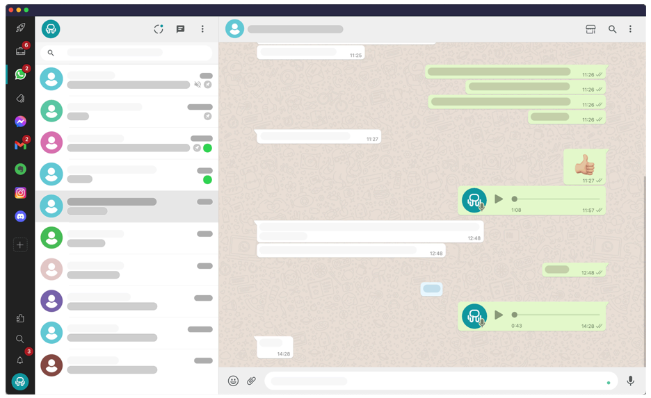 WhatsApp in Unified Workspace