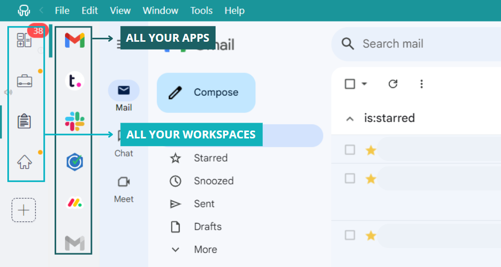 All apps, all workspaces Unified Workspace