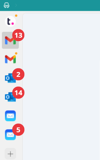 notifications as counters in Unified Workspace