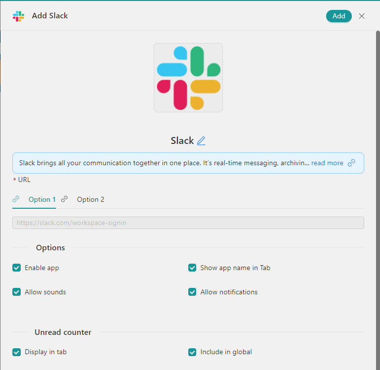 configure new slack Unified Workspace