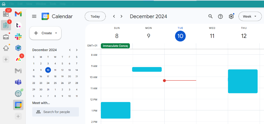 Google Calendar desktop app Unified Workspace