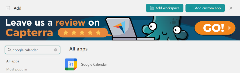 add google calendar desktop app Unified Workspace