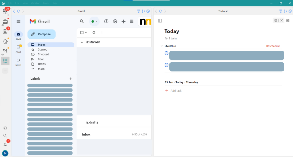 Unified Workspace Tile View-best app for email and task management