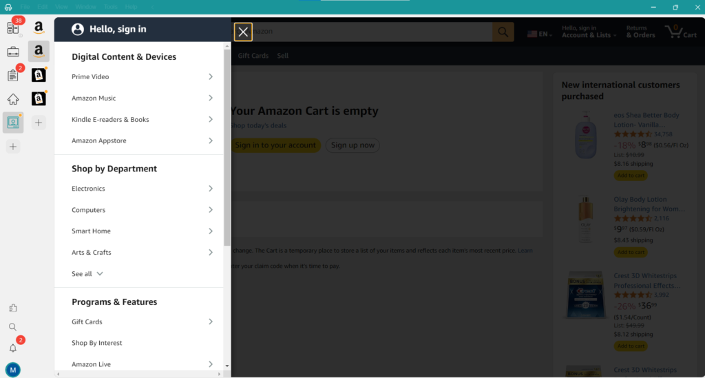 How to switch Amazon accounts on laptop-Unified Workspace