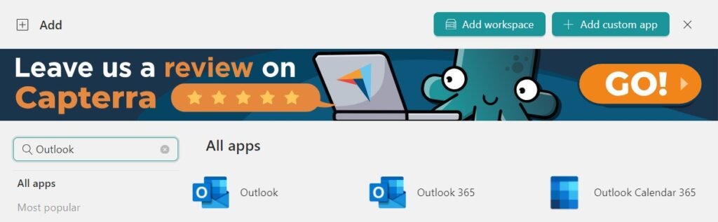 Add Outlook