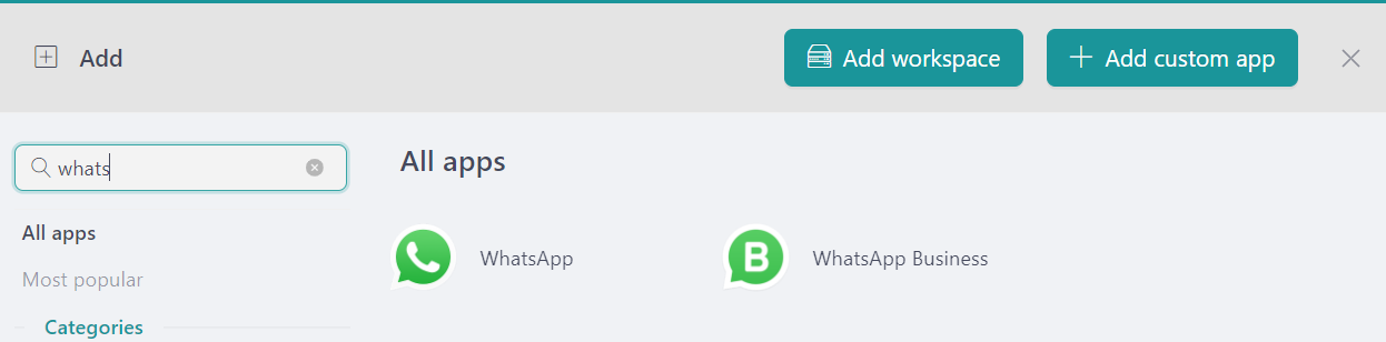 Add WhatsApp to Unified Workspace