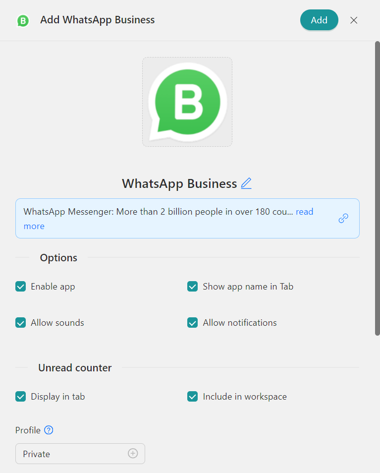 Configure WhatsApp on Unified Workspace