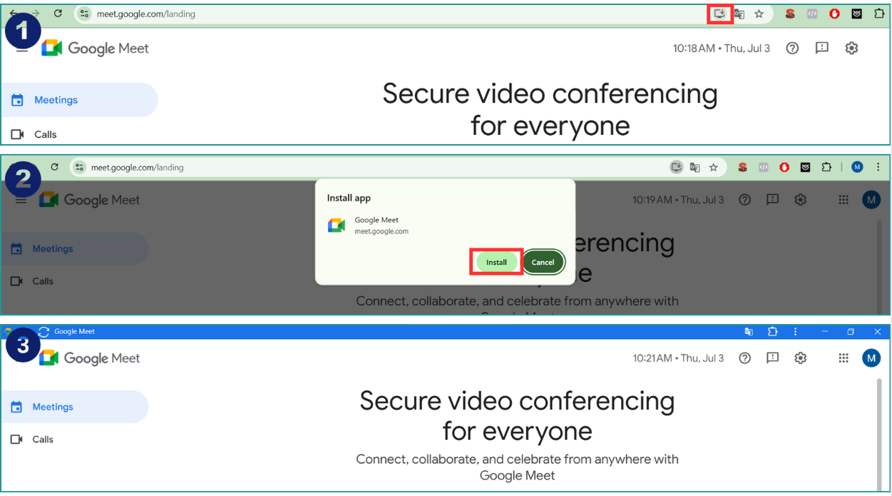 Download Google Meet Progressive Web App