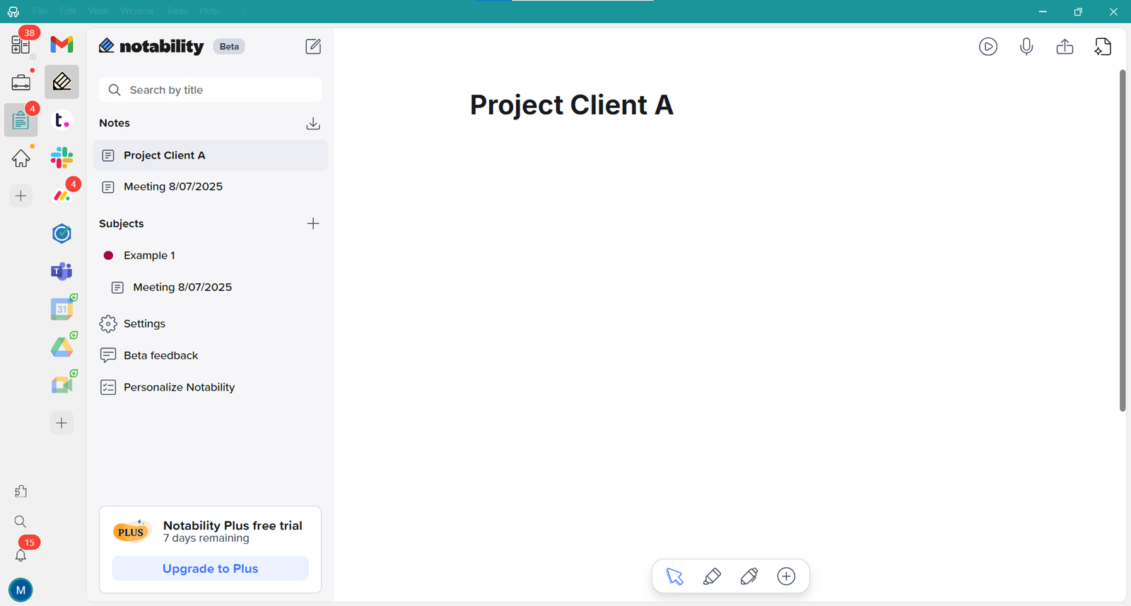 Goodnotes vs Notability - Interface in Unified Workspace
