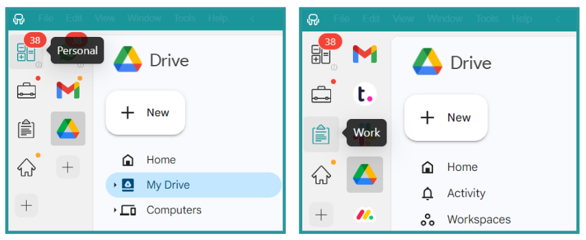 Unified Workspace workspaces - google drive desktop app