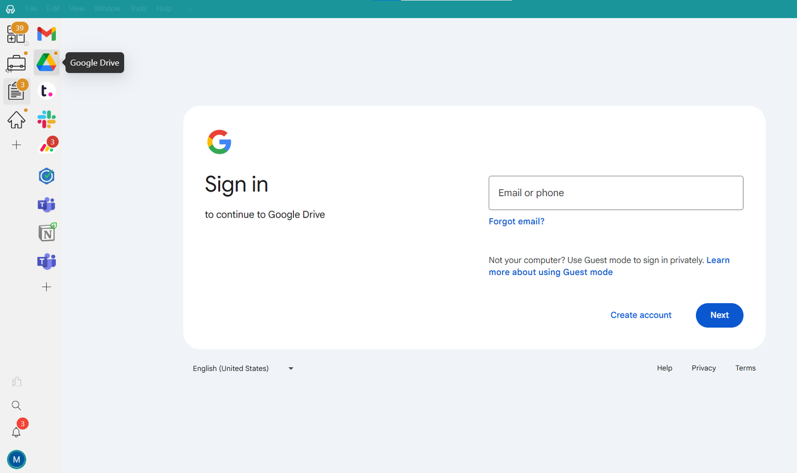 multiple google drive accounts on desktop - Unified Workspace