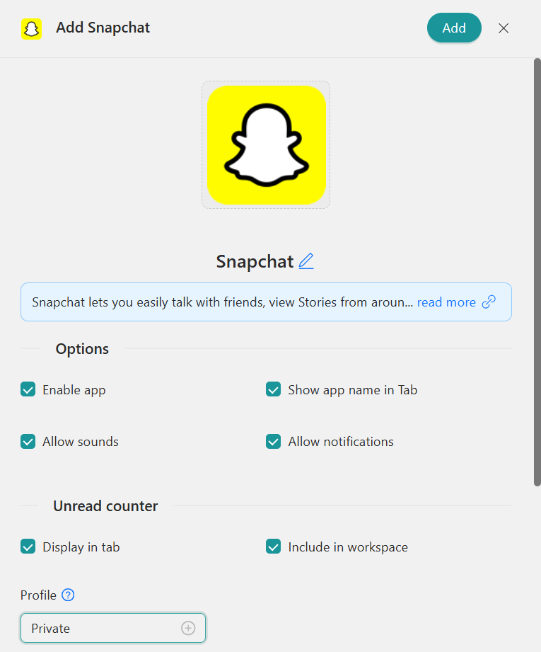 Configure Snapchat Unified Workspace