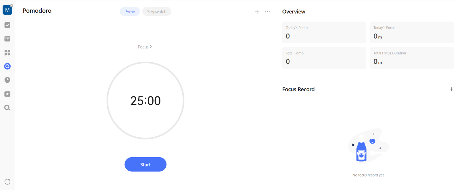 Pomodoro timer Todoist