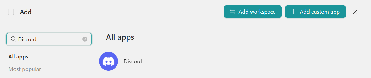 Add Discord - Unified Workspace