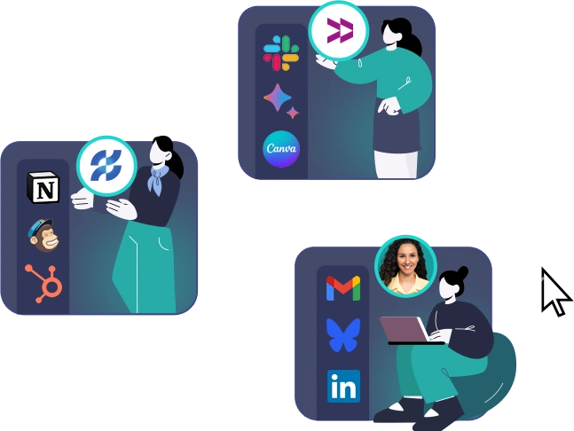 Unified Workspace desktop workspace with web apps organized by context